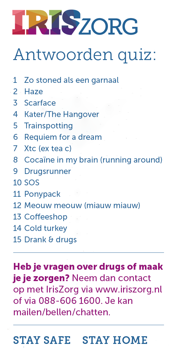 Antwoorden drugsquiz